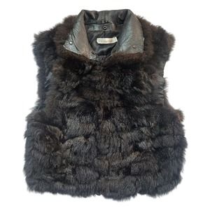 Andrew Marc opossum fur vest